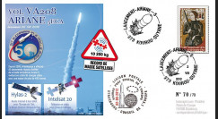 VA208L-T2 : 2012 FDC Kourou ARIANE 5 Vol 208 - Hylas-2 / Intelsat 20 - 50e succès d'affilée