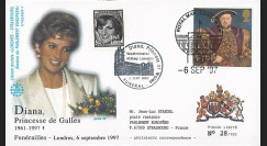 PE348SP1-T1 : 1997 - FDC Royaume-Uni 'Funérailles de Lady Diana'