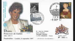 PE348SP1-T2 : 1997 - FDC Royaume-Uni 'Funérailles de Lady Diana'