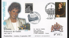 PE348SP1-T5 : 1997 - FDC Royaume-Uni 'Funérailles de Lady Diana'