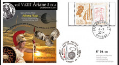 VA217L-T1 : 2013 - FDC Kourou ARIANE 5 "Vol 217 - satellites ABS-2 et Athena Fidus"