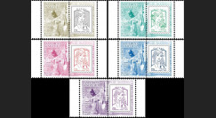 VS06L-PT1/5 : 2013 - Série de 5 Marianne sur porte-timbres "Vol N°06 Soyouz - Sonde Gaïa"