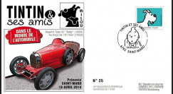 TIN14-7 : 2014 - Belgique FDC 1er Jour "Tintin & Milou / Bugatti / Au Pays de l'Or Noir"