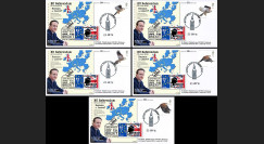 PE699T12/16 : 23.6.16 - 5 FDC Londres Référendum du BREXIT - Royaume-Uni quitte l'UE