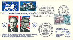 PE256 : 1992 - FDC PE 'Bilan Présidence britannique UE par John MAJOR / KLESTIL Autriche'