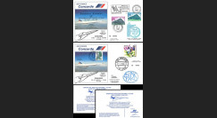 AF085/86 : 31.03.1982 - 2 FFC voyagées “Dernier vol Concorde AF Paris-Rio (Brésil)“