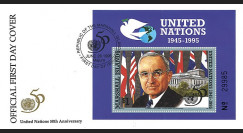 MARSH95 FDC Marshall Islands (USA) 'Signature Charte Nations Unies par H. Truman' 1995