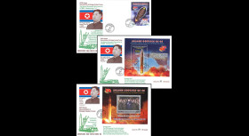 DPRK17-HW4/6 Corée du Nord 3 FDC "Kim Jong-un / Forces Stratégiques Nucléaires" 2017