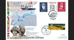 DEB14-34 Maxi-FDC 70 ans Débarquement Provence - revue navale - armée d'Afrique 2014