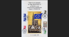 PE170 type1 : 1988 Diptyque Pape Jean-Paul II en France et aux Institutions européennes