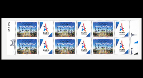 JO2024-CN FRANCE Collector booklet OLYMPIC GAMES PARIS 2024, OVERPRINT ...