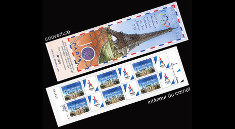 JO2024-CN FRANCE Collector booklet OLYMPIC GAMES PARIS 2024, OVERPRINT ...